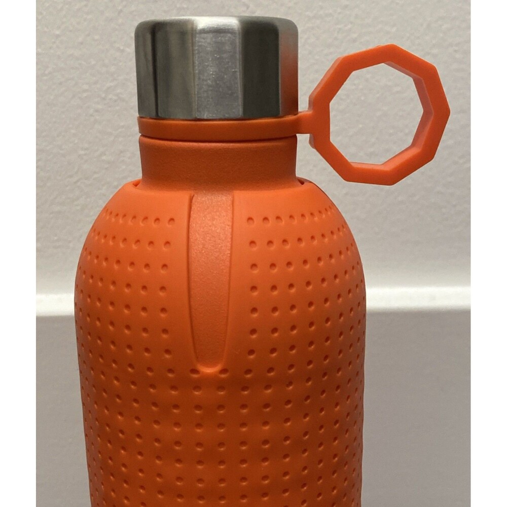 Starbucks 20 Oz Water Bottle Thermal Orange Rubber Sleeve Stainless Steel NEW - Picture 3 of 9